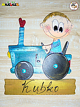 Tabuľky - Menovka - chlapec na traktore - 18079858_
