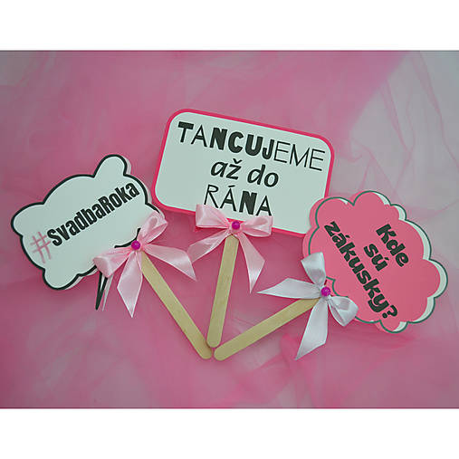 Svadobné rekvizity (Ružová)