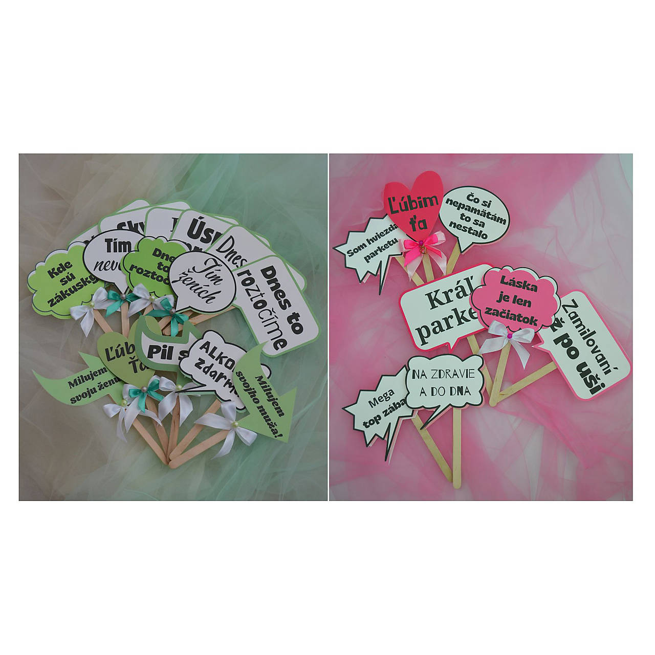 Svadobné rekvizity (Ružová)