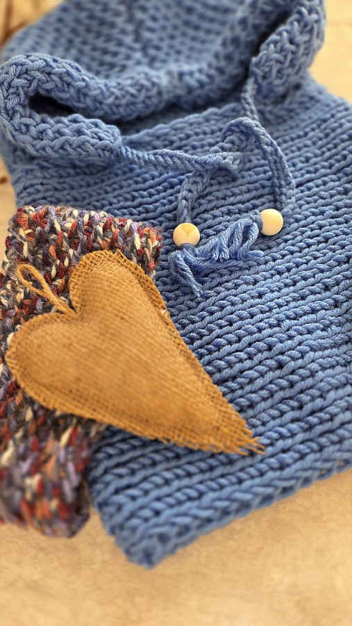 KAPUCKA modrá nebeská džínsová