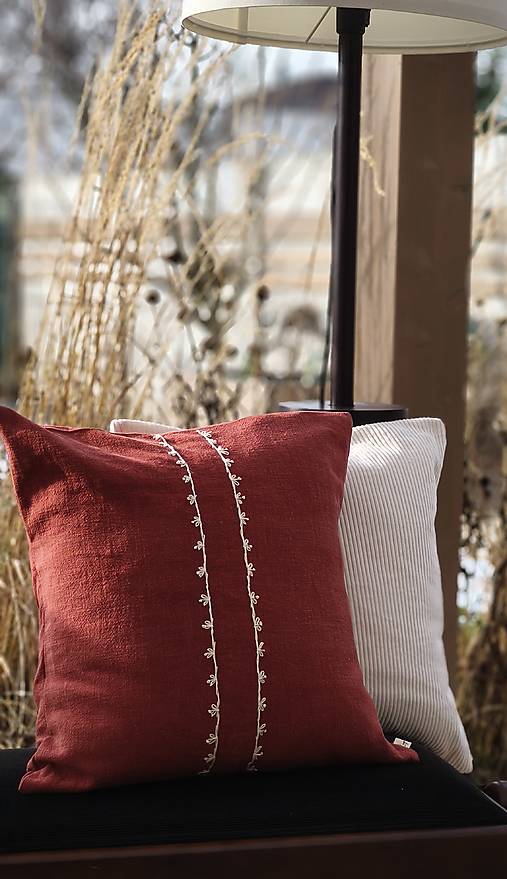 Úžitkový textil - V rustikálnom štýle - set 2 poťahov na vankúše - 18081938_