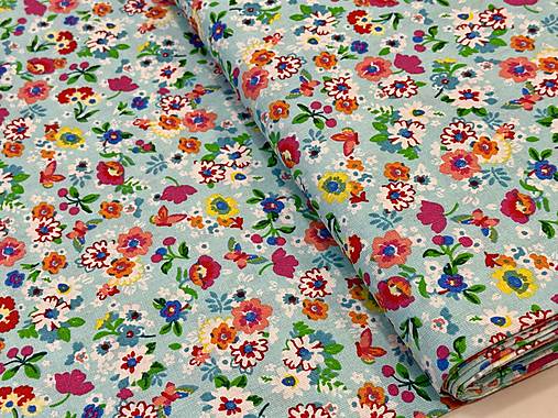 100% BAVLNA / FAREBNÉ KVETINKY