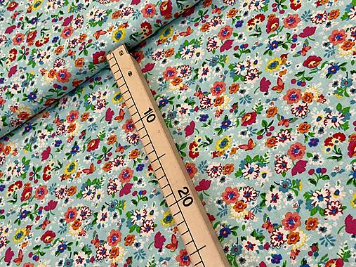 100% BAVLNA / FAREBNÉ KVETINKY