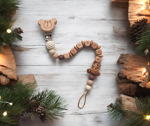 Detské doplnky - Retiazka na cumlík s menom - 18080185_