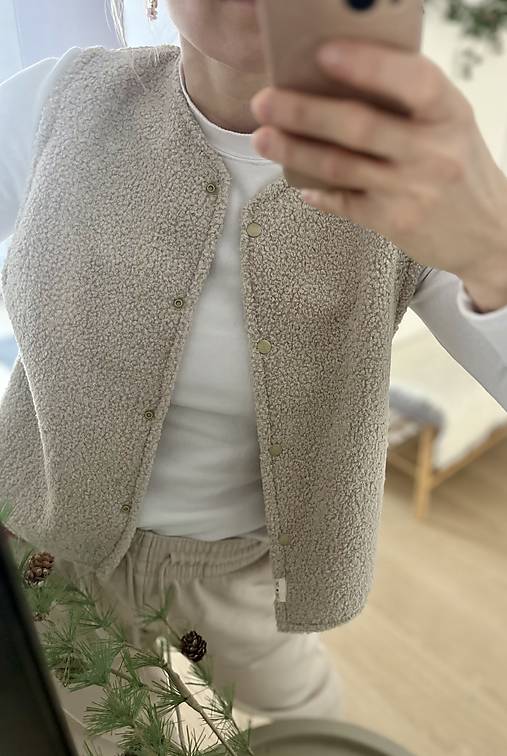 Vesty - Dámska teddy vesta BASIC - 18081332_