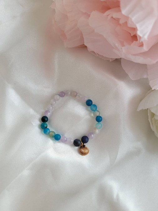 Detské doplnky - Dievčenský náramok mušľa - 18080788_