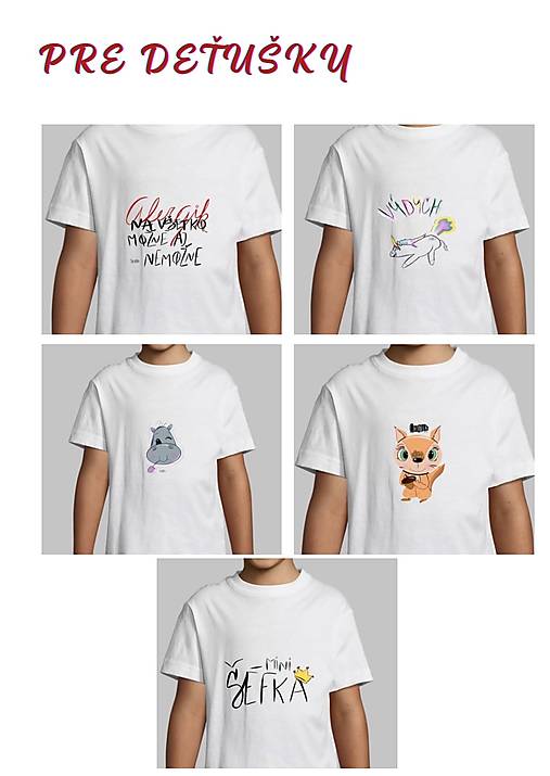 Bavlnené detské tričká