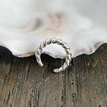 Náušnice - Strieborná perličková záušnica - šperk bez nutnosti piercingu - 18080653_