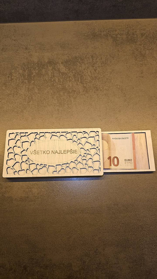 Darčeková obálka, krabička na peniaze a karty