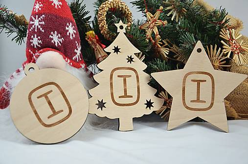 Dekorácie - Drevená vianočná ozdoba: s LOGOM FIRMY KLASIK - 18082494_