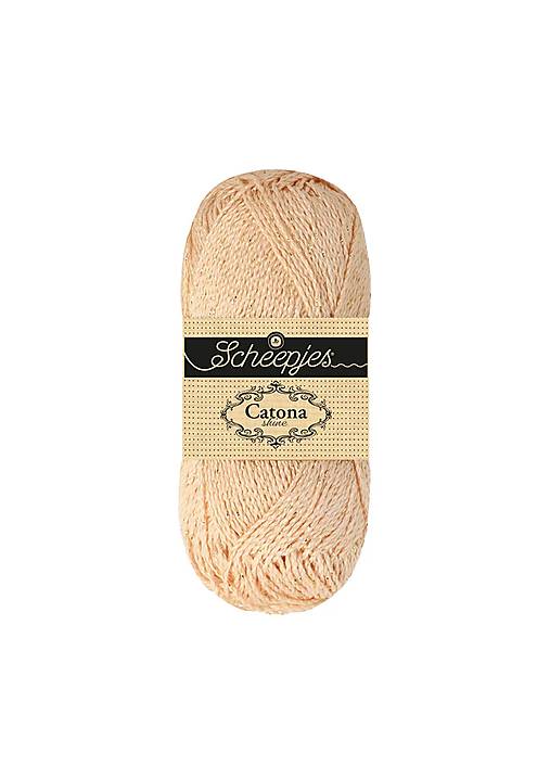 Galantéria - Scheepjes Catona Shine  (Scheepjes Catona Shine 255-G Shell - Gold) - 18082444_