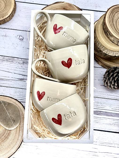 Srdce - cappuccino šálka mama (200ml, s uškom)