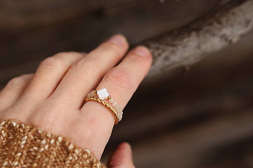 DUO sada prsteňov - mesačný kameň