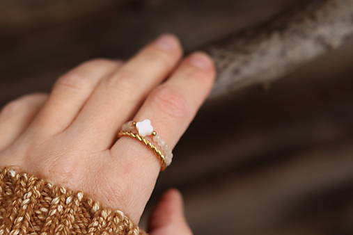 DUO sada prsteňov - mesačný kameň