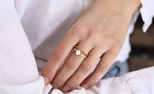 DUO sada prsteňov - mesačný kameň