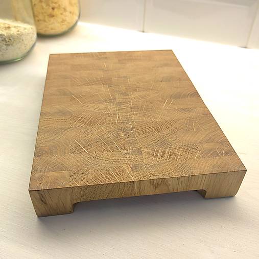 Príbory, varešky, pomôcky - Masívna doska na krájanie, drevený lopárik, denko, - Dub - 18082358_