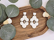 Náušnice - Ornament - náušnice (biele) - 18084295_