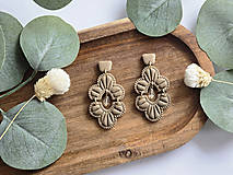 Náušnice - Ornament - náušnice (hnedé) - 18084299_