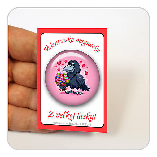 Magnetky - Valentínska magnetka - Z veľkej lásky! 01 - 18082920_
