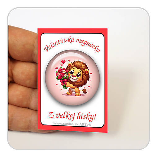 Magnetky - Valentínska magnetka - Z veľkej lásky! 02 - 18082955_