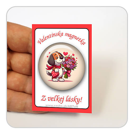 Magnetky - Valentínska magnetka - Z veľkej lásky! 03 - 18082958_