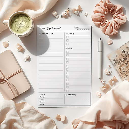 Papiernictvo - Denný plánovač PDF A4 – jemný ženský printable - 18082302_