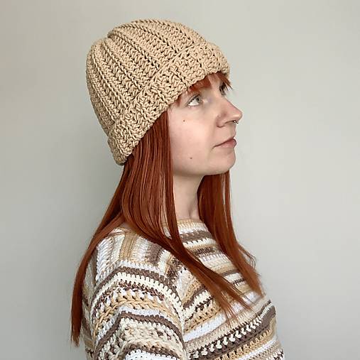 Čiapky, čelenky, klobúky - Háčkovaná “chunky” čiapka / farba na želanie - 18084574_