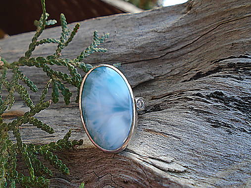 Strieborny prsteň Ag 925 Larimar