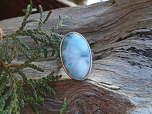 Strieborny prsteň Ag 925 Larimar