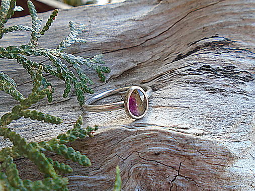 Strieborny prsteň Ag925 Melónový turmalín