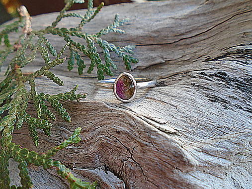 Strieborny prsteň Ag925 Melónový turmalín