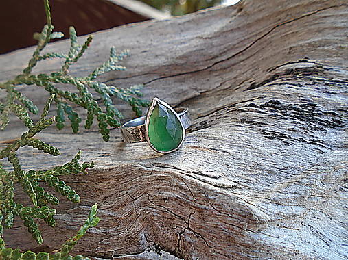 Strieborny prsteň Ag 925 Serpentin