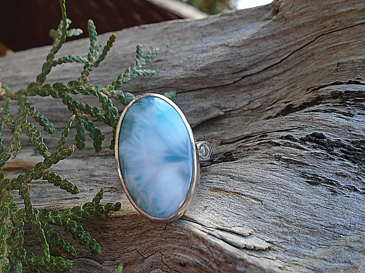 Strieborny prsteň Ag 925 Larimar