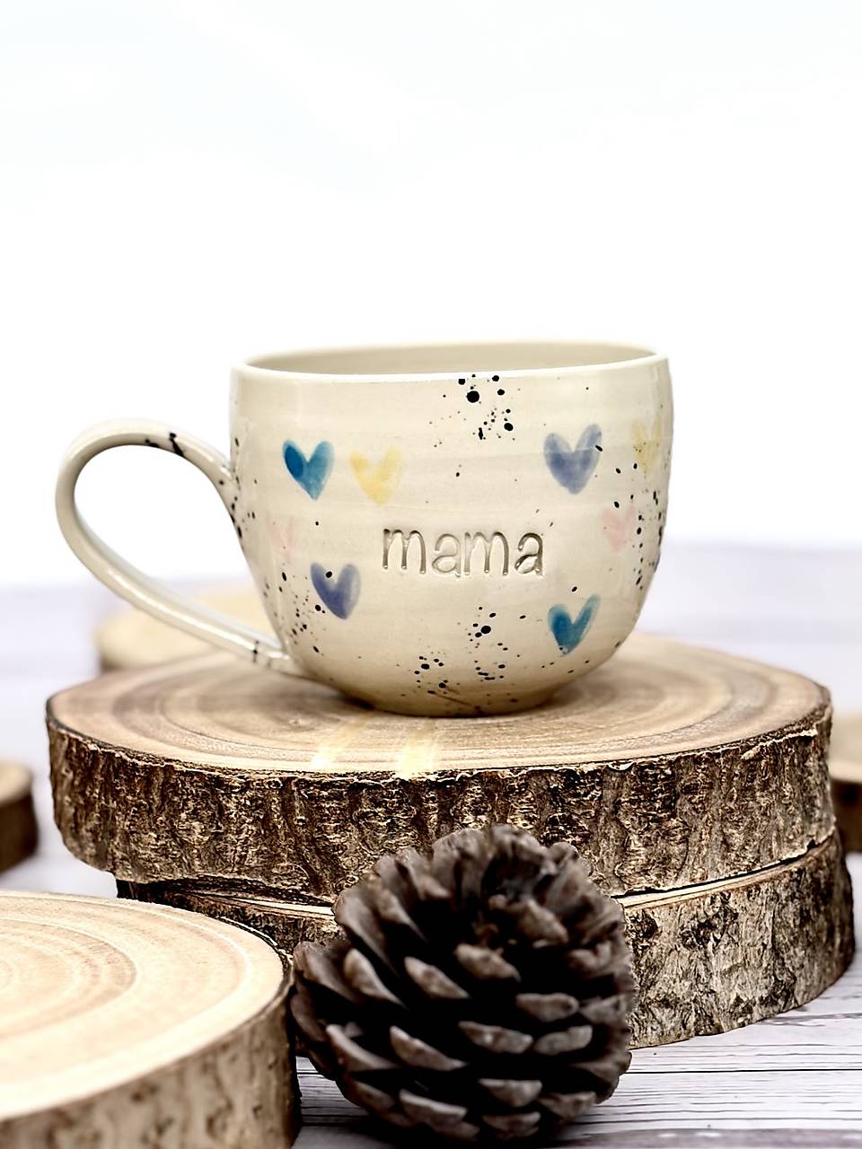 Srdiečka - šálka cappuccino mama (200ml, s uškom)