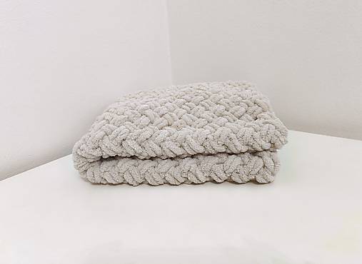 Detský textil - Puffy deka pre bábätko - béžová - 18084502_