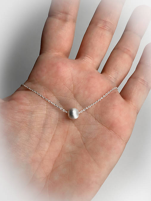 Strieborná 925/1000 gulička na retiazke