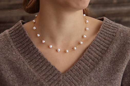 Perlová súprava náhrdelník a náramok