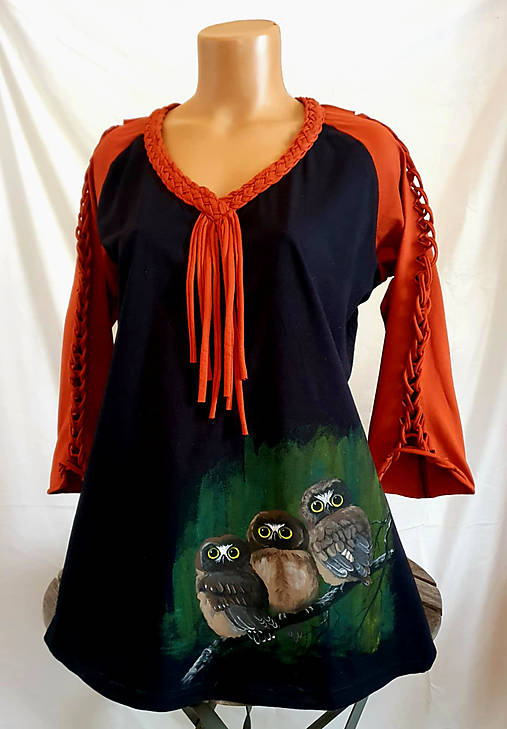 Blúzky a košele - Tunika se sovičkami - 18085820_