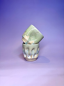 Nádoby - Asymetrický hrnček na kávu Glacier - 18086283_