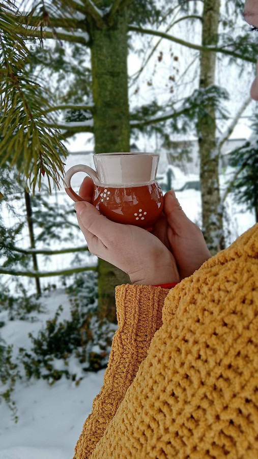 Nádoby - Hlinená šáločka - Bucľáčik - 18087185_