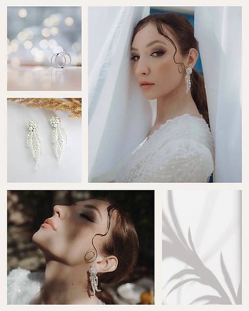 Dlhé perlové náušnice