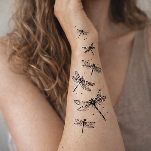 Tetovačky - Dočasné tetovačky Vážky T0150 - 18088350_