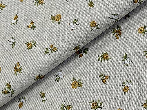 BAVLNA DEKOR/ŽLTÉ MINI KVETINKY