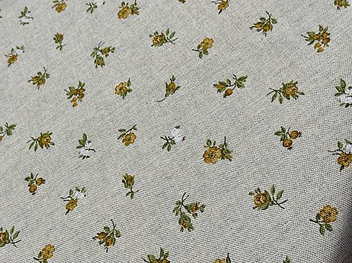 BAVLNA DEKOR/ŽLTÉ MINI KVETINKY