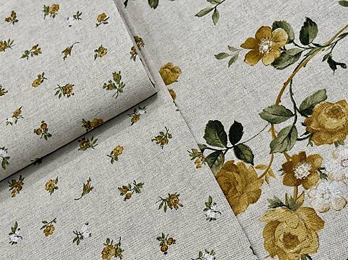 BAVLNA DEKOR/ŽLTÉ MINI KVETINKY