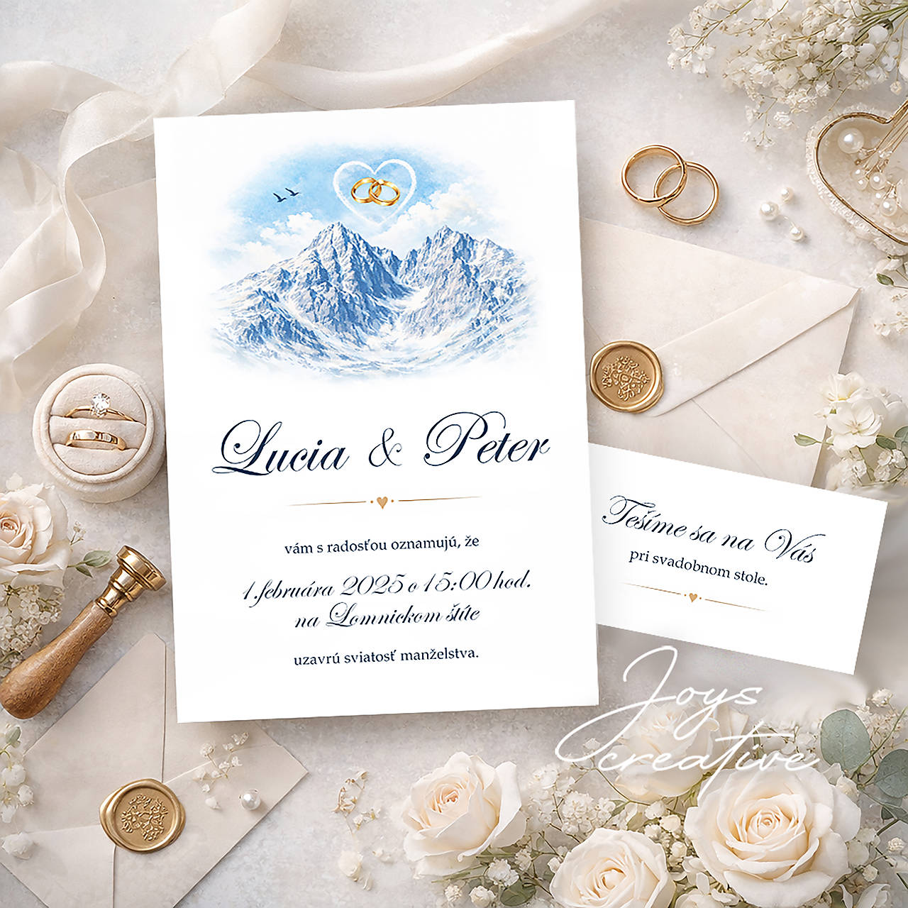 Svadobné oznámenie Lomnický štít B24