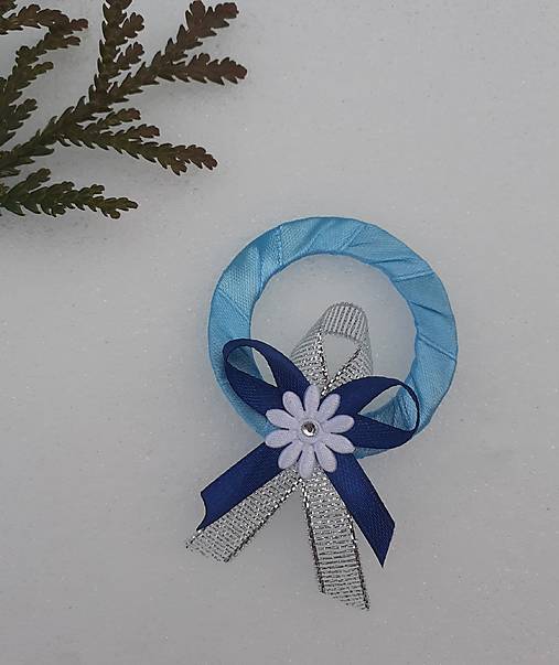 Iné doplnky - Venčeky na venčekovú slávnosť modro strieborný - 18088554_