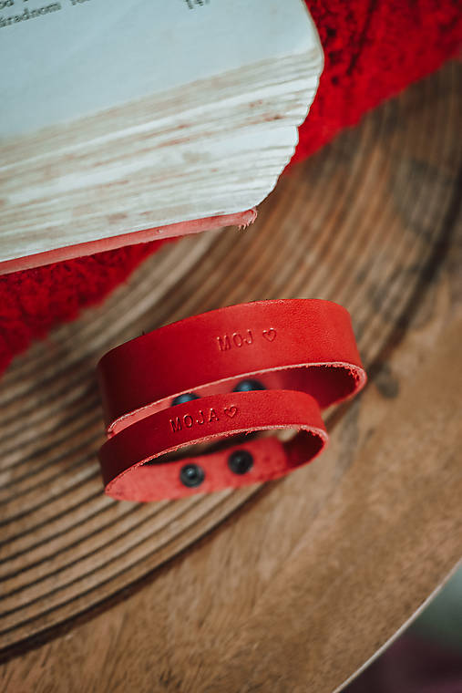 Kožený náramok - Môj, moja