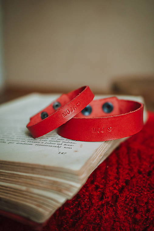 Kožený náramok - Môj, moja