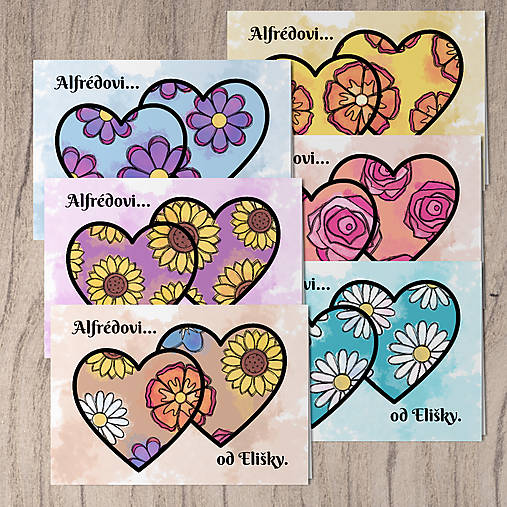 Papiernictvo - Srdečná pohľadnica Floral watercolour - 18090217_